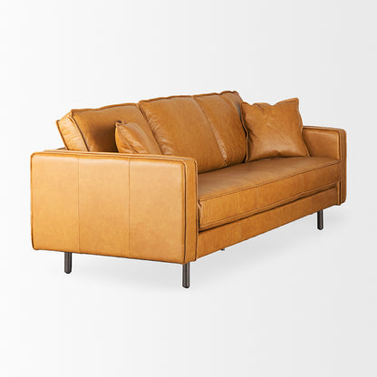 Mercana - D'Arcy 88.0L x 37.0W x 34.0H Tan Leather Sofa - 69642 view 5