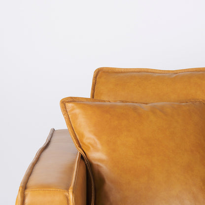 Mercana - D'Arcy 88.0L x 37.0W x 34.0H Tan Leather Sofa - 69642 view 6