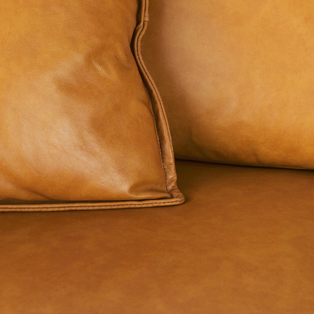 Mercana - D'Arcy 88.0L x 37.0W x 34.0H Tan Leather Sofa - 69642 view 8