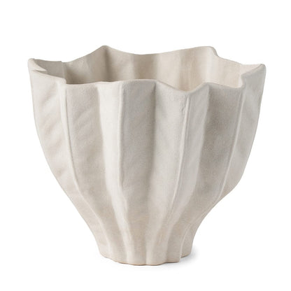 Mercana - Daria Textured White Sculptural Ceramic Bowl - 70968 view 1