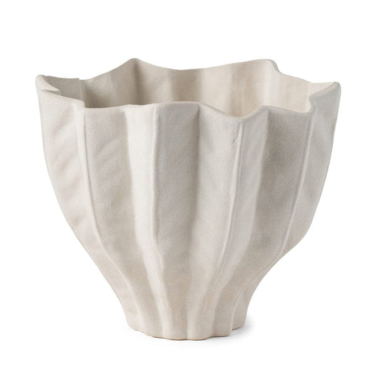 Mercana - Daria Textured White Sculptural Ceramic Bowl - 70968 view 1