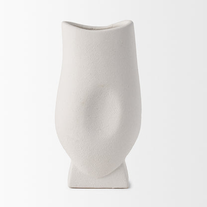 Mercana - Darian Tall Textured Matte White Ceramic Vase - 70964 view 2