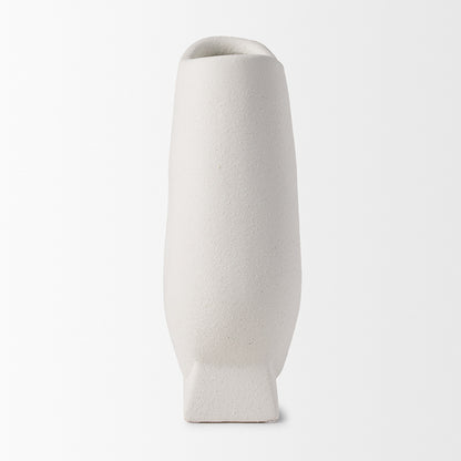 Mercana - Darian Tall Textured Matte White Ceramic Vase - 70964 view 3