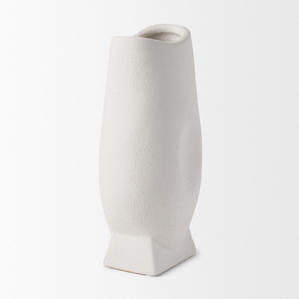 Mercana - Darian Tall Textured Matte White Ceramic Vase - 70964 view 5