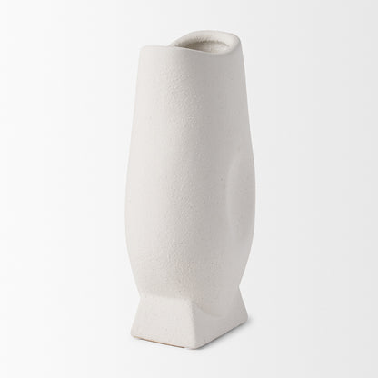 Mercana - Darian Tall Textured Matte White Ceramic Vase - 70964 view 5