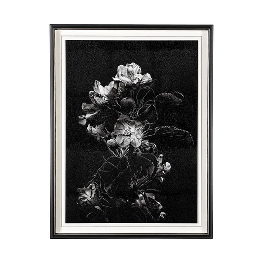 Mercana - Dark Blossoms by Brian Carson a Hand Embellished Textured Framed Art Print Matted under Glass - 13232 view 1