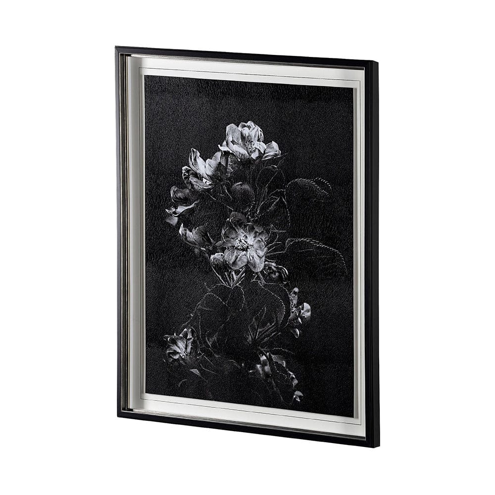Mercana - Dark Blossoms by Brian Carson a Hand Embellished Textured Framed Art Print Matted under Glass - 13232 view 4