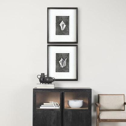 Mercana - Dark Coastal I by Mercana Studio a Hand Embellished Textured Framed Art Print Matted under Glass - 12035 view 5