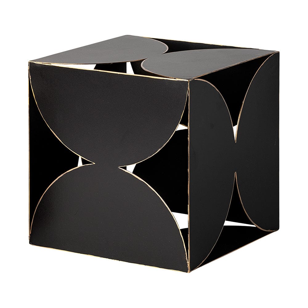 Mercana - Darren Large 8L x 8W Black Metal Decorative Cube - 68803_CLOSEOUT view 1