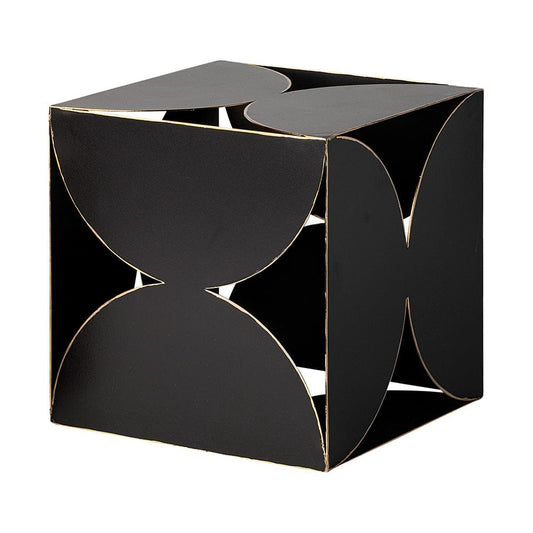 Mercana - Darren Large 8L x 8W Black Metal Decorative Cube - 68803_CLOSEOUT view 1