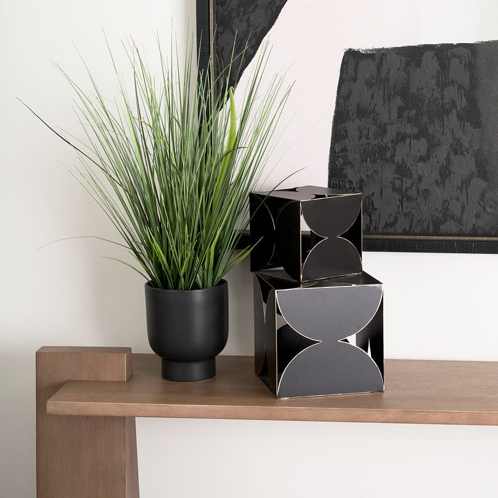 Mercana - Darren Small 6L x 6W Black Metal Decorative Cube - 68802_CLOSEOUT view 7