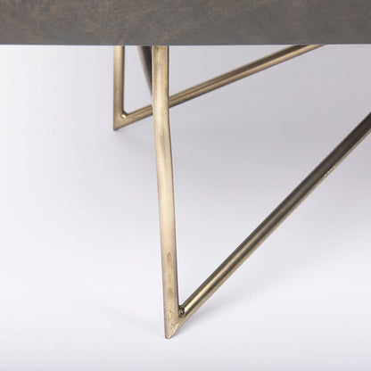 Mercana - Darwin 80x17.5 Brown Solid Wood Gold Metal Base 4 Cabinet Door Sideboard - 68472 view 10
