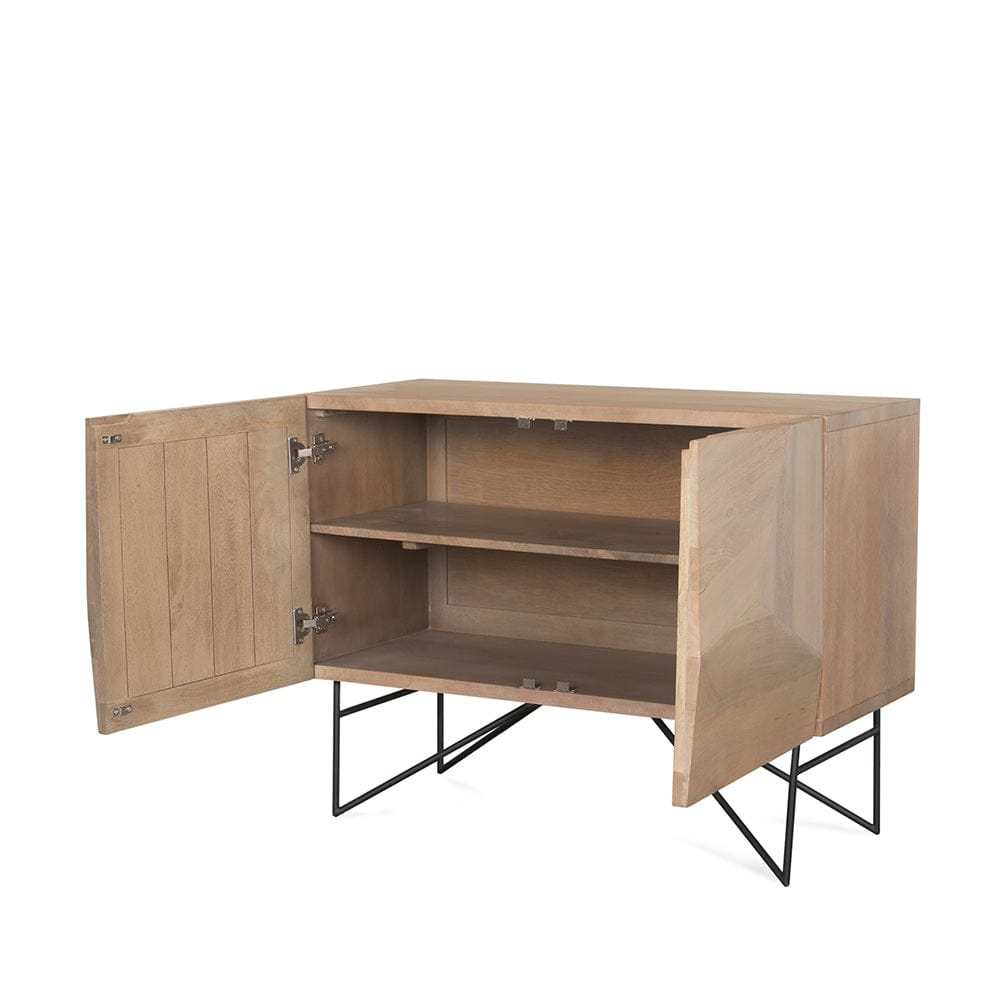 Mercana - Darwin Light Brown Wooden 2 Door w/ 2 Shelves Accent Cabinet - 70682 view 6