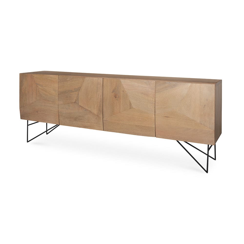 Mercana - Darwin Light Brown Wooden 4 Door w/ 2 Shelves Sideboard - 70683 view 1