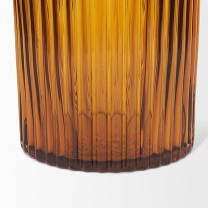 Mercana - Dawn Short Amber Glass Vase - 70362 view 6