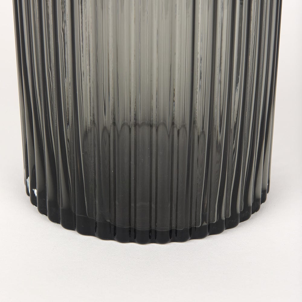 Mercana - Dawn Short Smokey Black Glass Vase - 70360 view 6