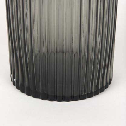 Mercana - Dawn Short Smokey Black Glass Vase - 70360 view 6