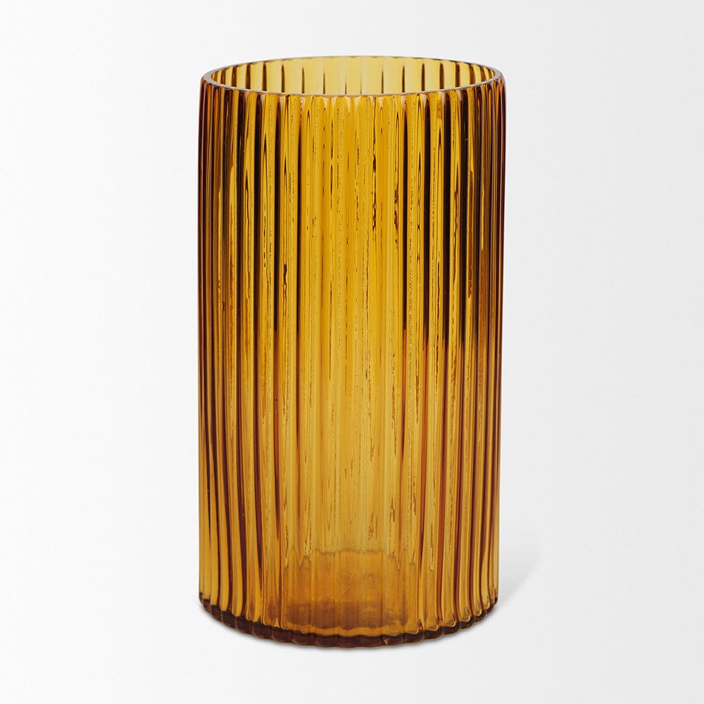 Mercana - Dawn Tall Amber Glass Vase - 70363 view 2