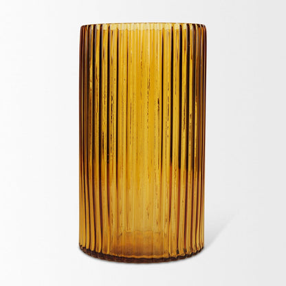 Mercana - Dawn Tall Amber Glass Vase - 70363 view 3