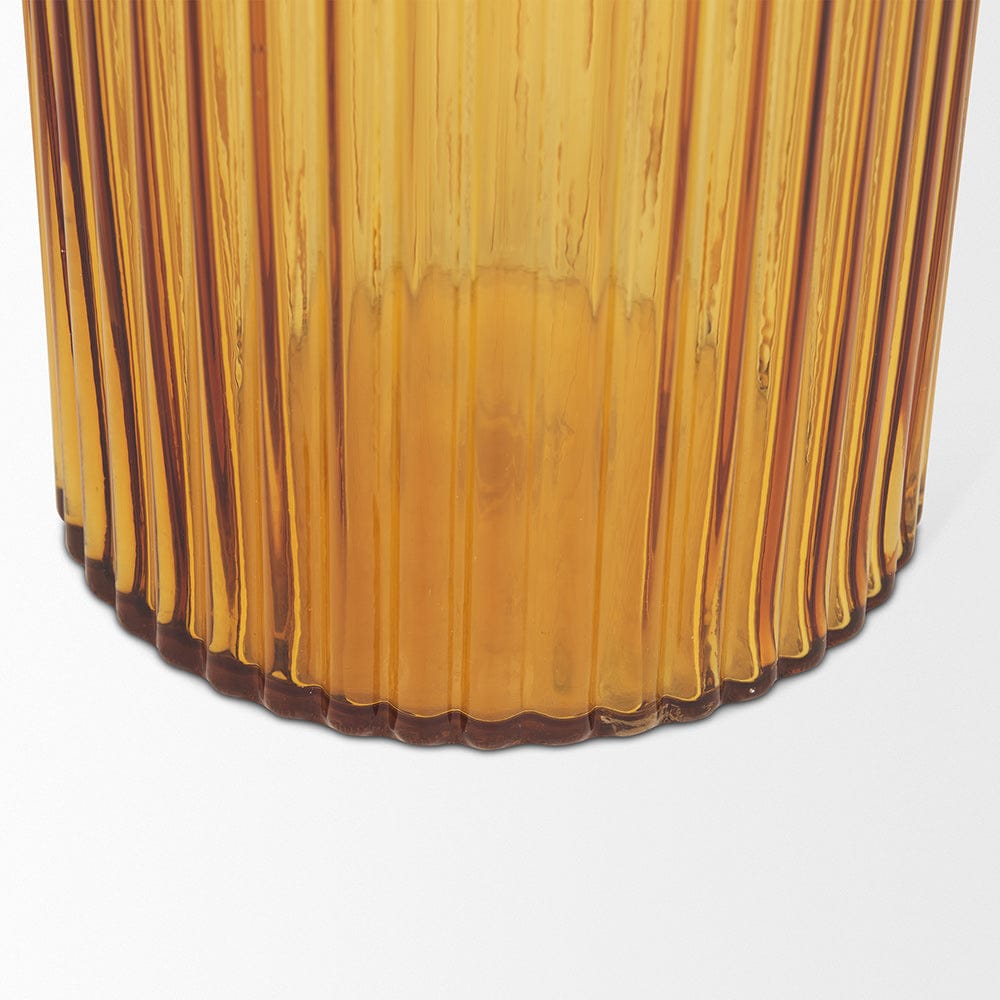Mercana - Dawn Tall Amber Glass Vase - 70363 view 6
