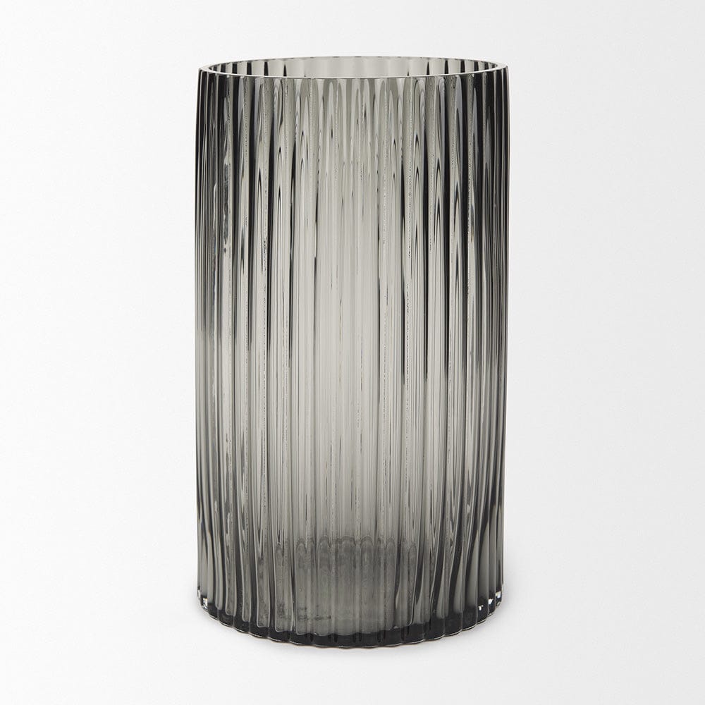 Mercana - Dawn Tall Smokey Black Glass Vase - 70361 view 2