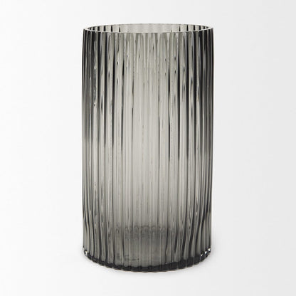 Mercana - Dawn Tall Smokey Black Glass Vase - 70361 view 2