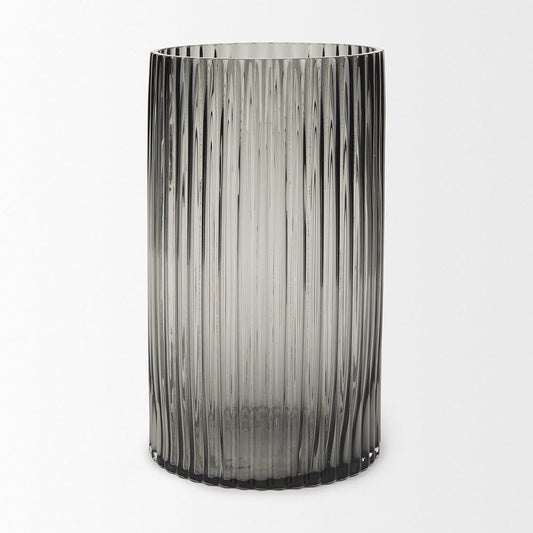 Mercana - Dawn Tall Smokey Black Glass Vase - 70361 view 2