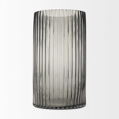 Mercana - Dawn Tall Smokey Black Glass Vase - 70361 view 3