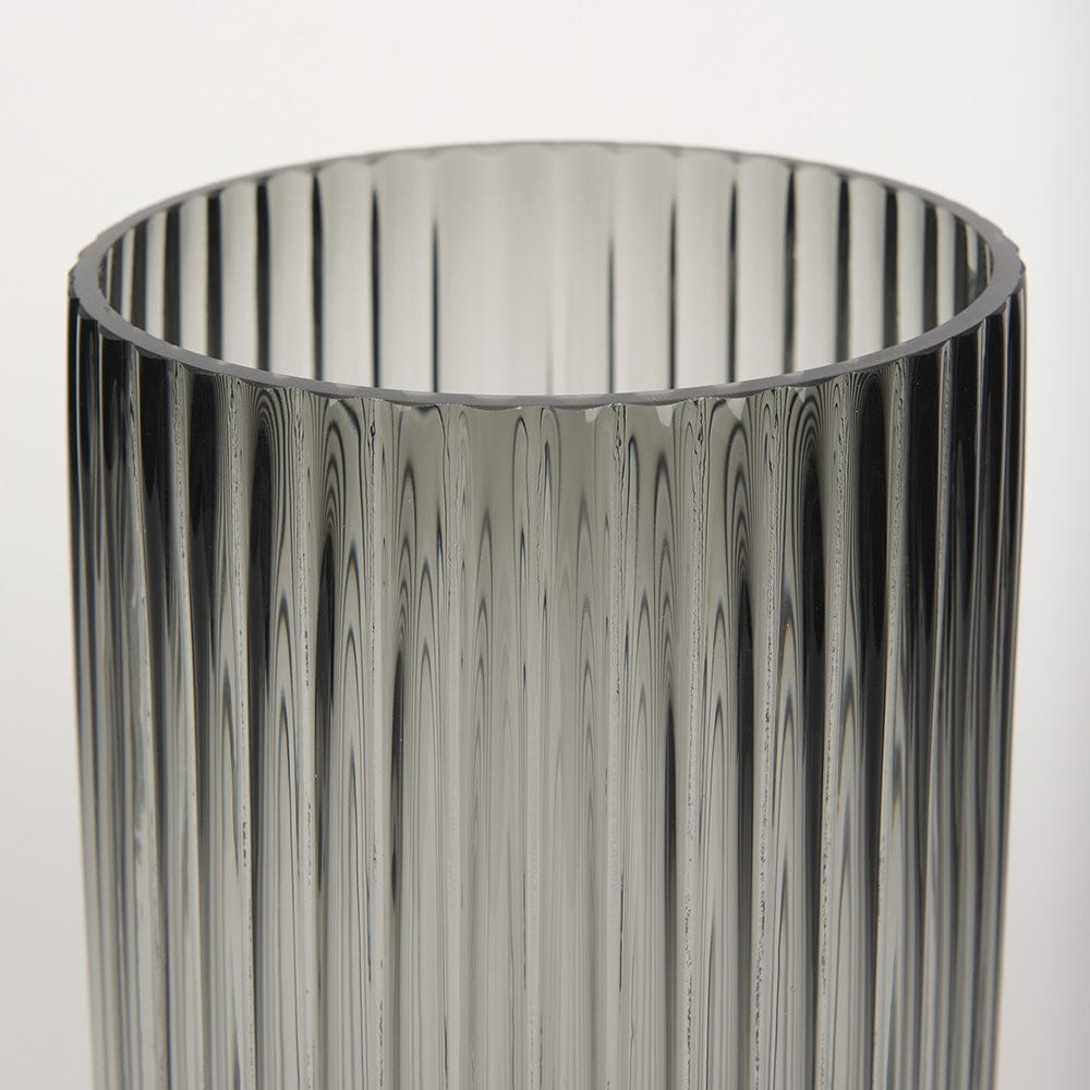 Mercana - Dawn Tall Smokey Black Glass Vase - 70361 view 4