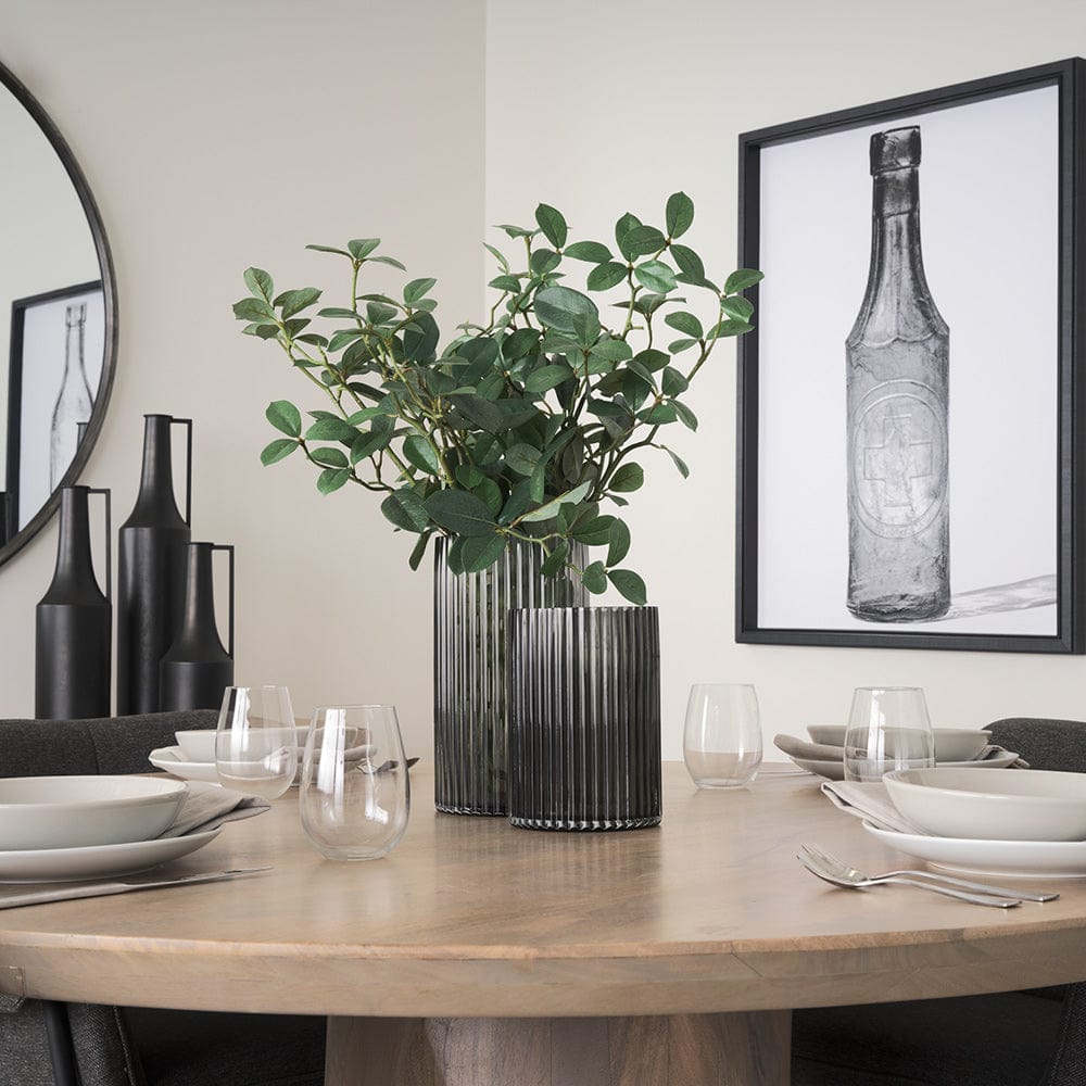 Mercana - Dawn Tall Smokey Black Glass Vase - 70361 view 10