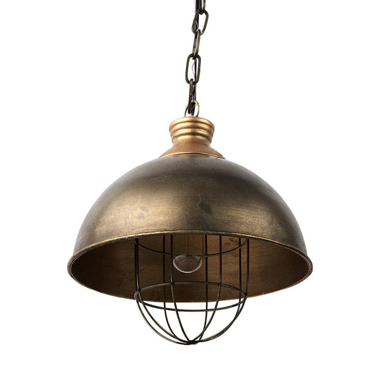Mercana - Dawson I 13x13.5 Silver Toned Metal Dome Pendant Light - 65274_CLOSEOUT view 1