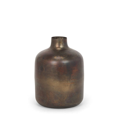 Mercana - Daya Medium Antiqued Gold Metal Vase - 70553 view 1