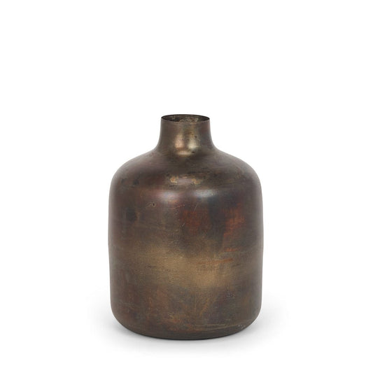 Mercana - Daya Medium Antiqued Gold Metal Vase - 70553 view 1
