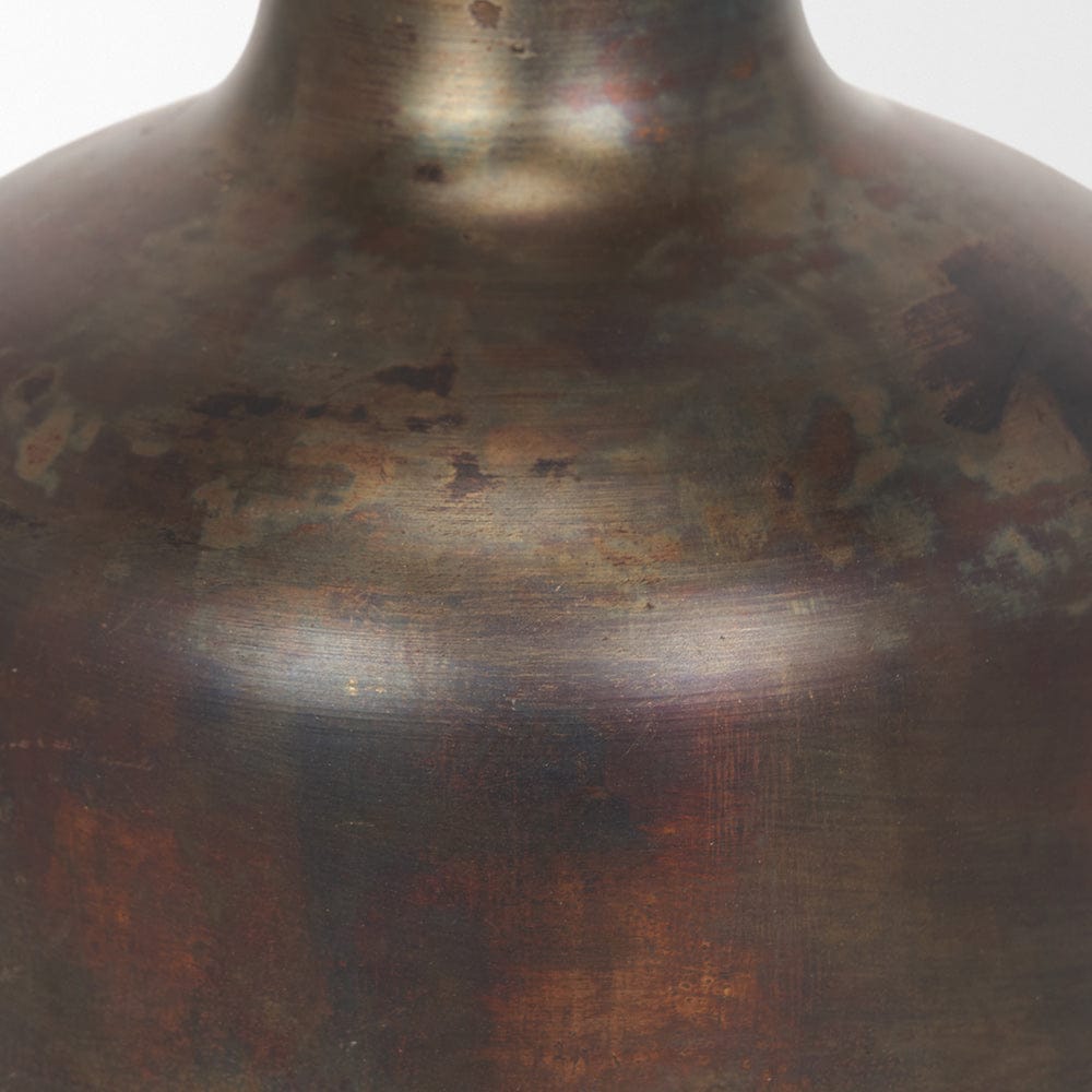 Mercana - Daya Medium Antiqued Gold Metal Vase - 70553 view 4