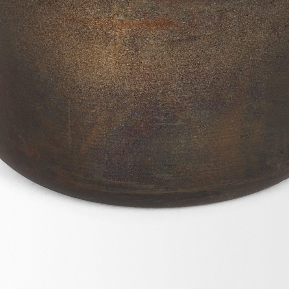 Mercana - Daya Medium Antiqued Gold Metal Vase - 70553 view 5