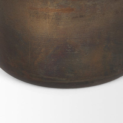 Mercana - Daya Medium Antiqued Gold Metal Vase - 70553 view 5