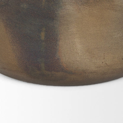 Mercana - Daya Short Antiqued Gold Metal Vase - 70554 view 5