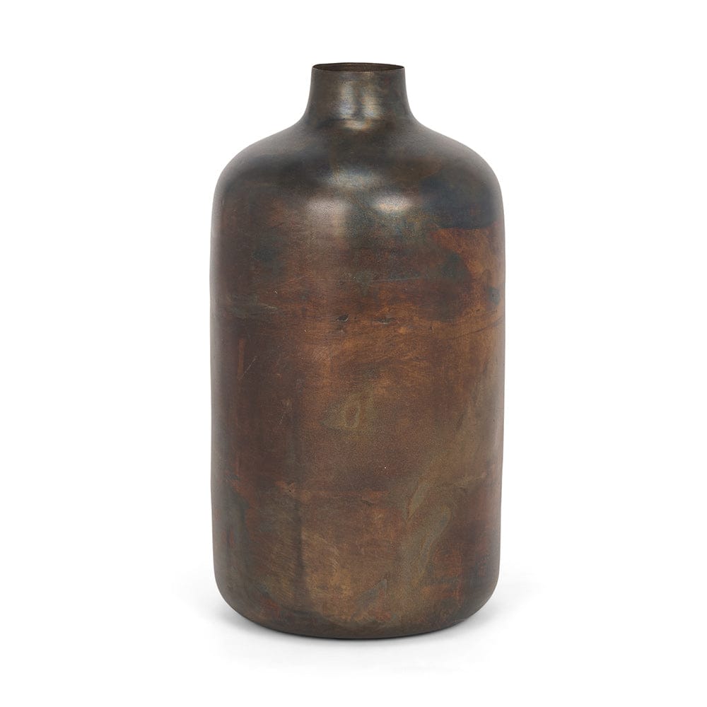 Mercana - Daya Tall Antiqued Gold Metal Vase - 70555 view 1