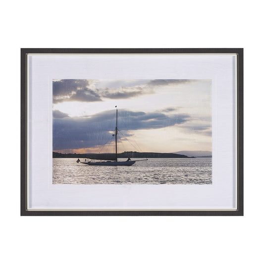 Mercana - Daybreak Sail by Ben Wood a Hand Embellished Framed Art Print Matted under Glass - 15581 view 1