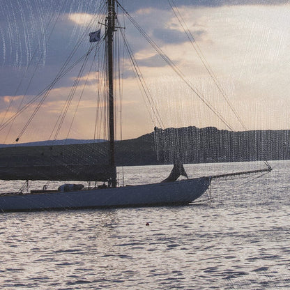 Mercana - Daybreak Sail by Ben Wood a Hand Embellished Framed Art Print Matted under Glass - 15581 view 6