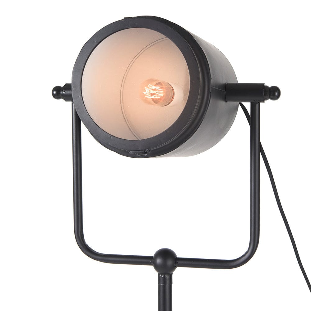 Mercana - Debdou 22L x 22W x 61H Black and White Metal Adjustable Cinema-Style Floor Lamp - 69381 view 4