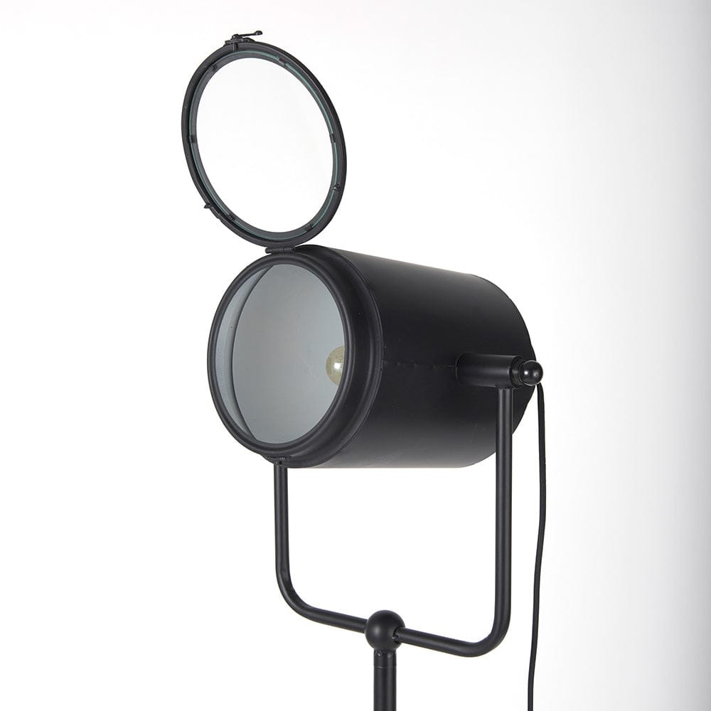 Mercana - Debdou 22L x 22W x 61H Black and White Metal Adjustable Cinema-Style Floor Lamp - 69381 view 5