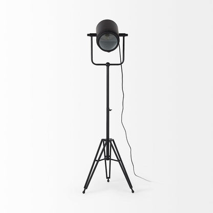 Mercana - Debdou 22L x 22W x 61H Black and White Metal Adjustable Cinema-Style Floor Lamp - 69381 view 10
