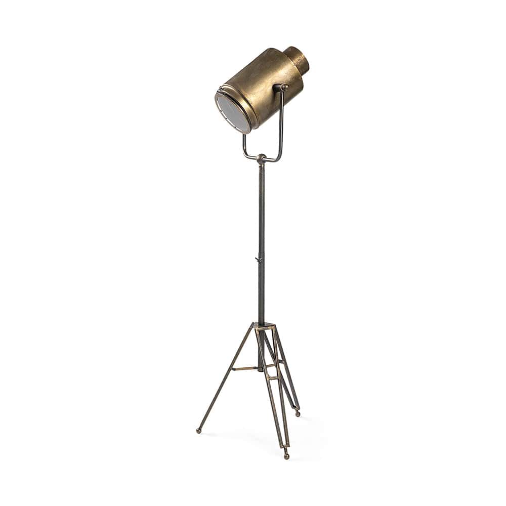 Mercana - Debdou 61"H Gold Metal Adjustable Cinema-Style Floor Lamp - 65134 view 1