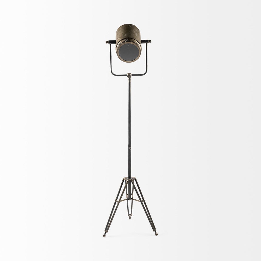 Mercana - Debdou 61"H Gold Metal Adjustable Cinema-Style Floor Lamp - 65134 view 2