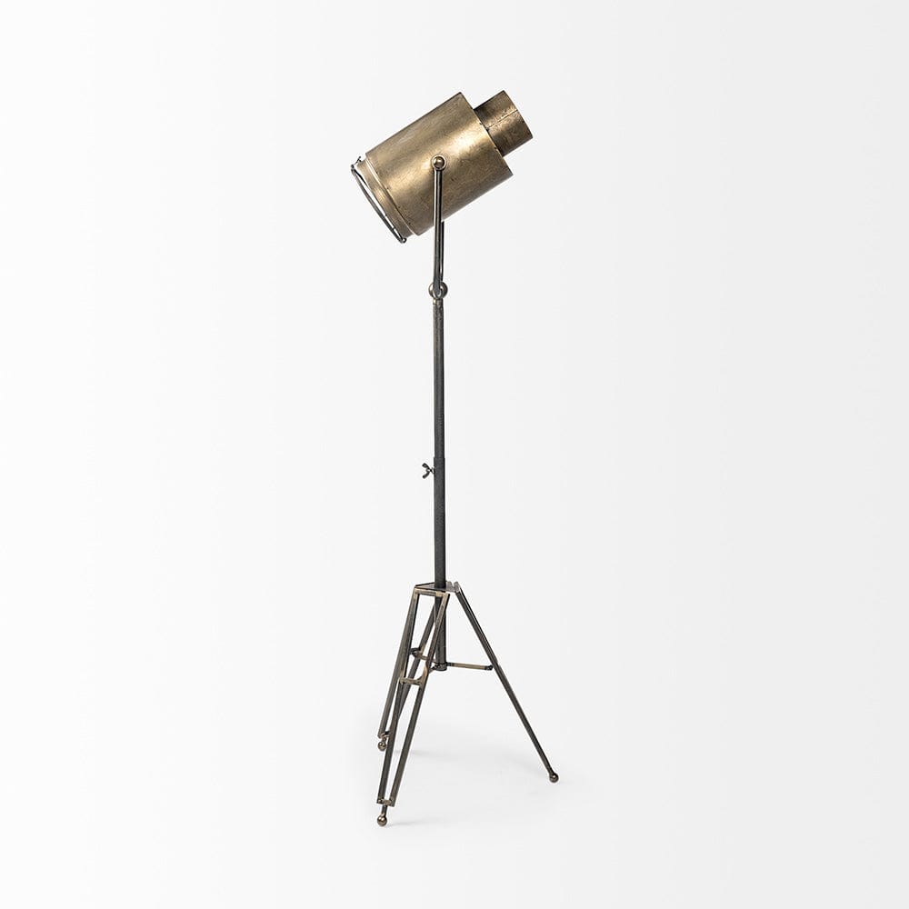 Mercana - Debdou 61"H Gold Metal Adjustable Cinema-Style Floor Lamp - 65134 view 4