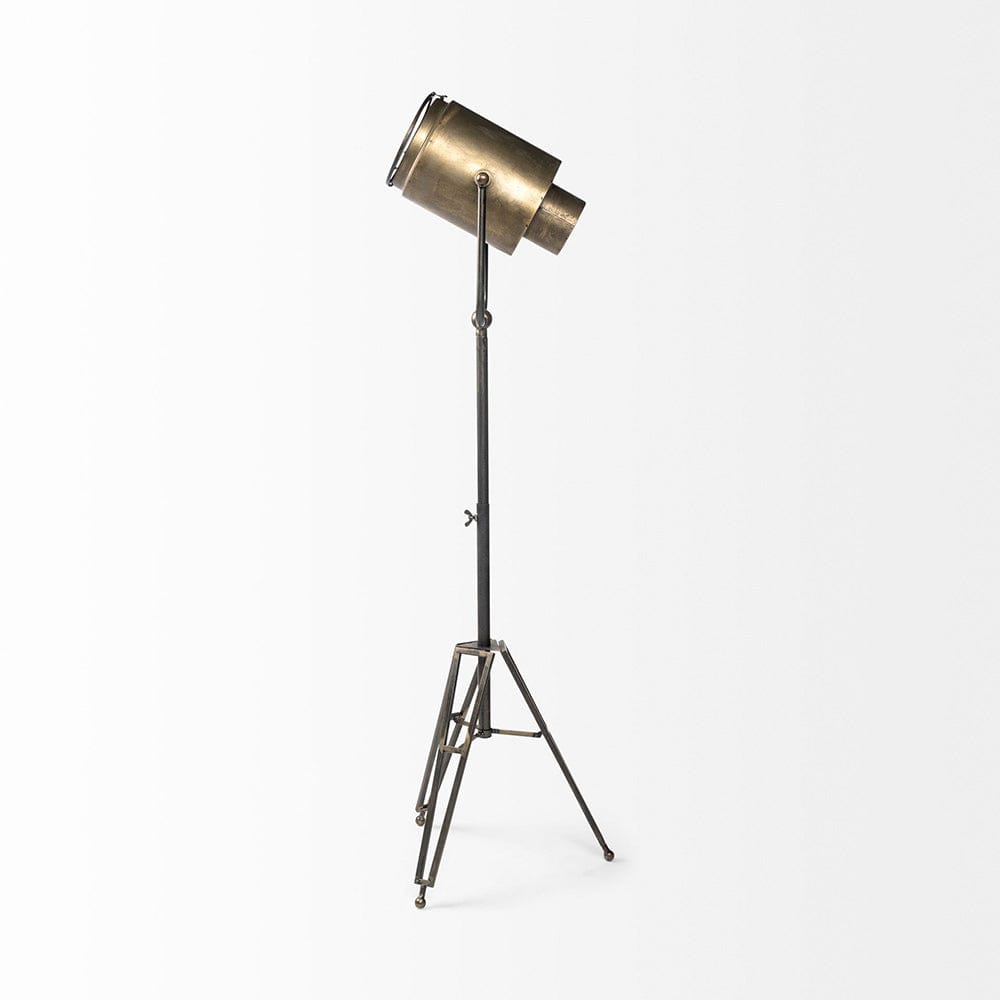 Mercana - Debdou 61"H Gold Metal Adjustable Cinema-Style Floor Lamp - 65134 view 5