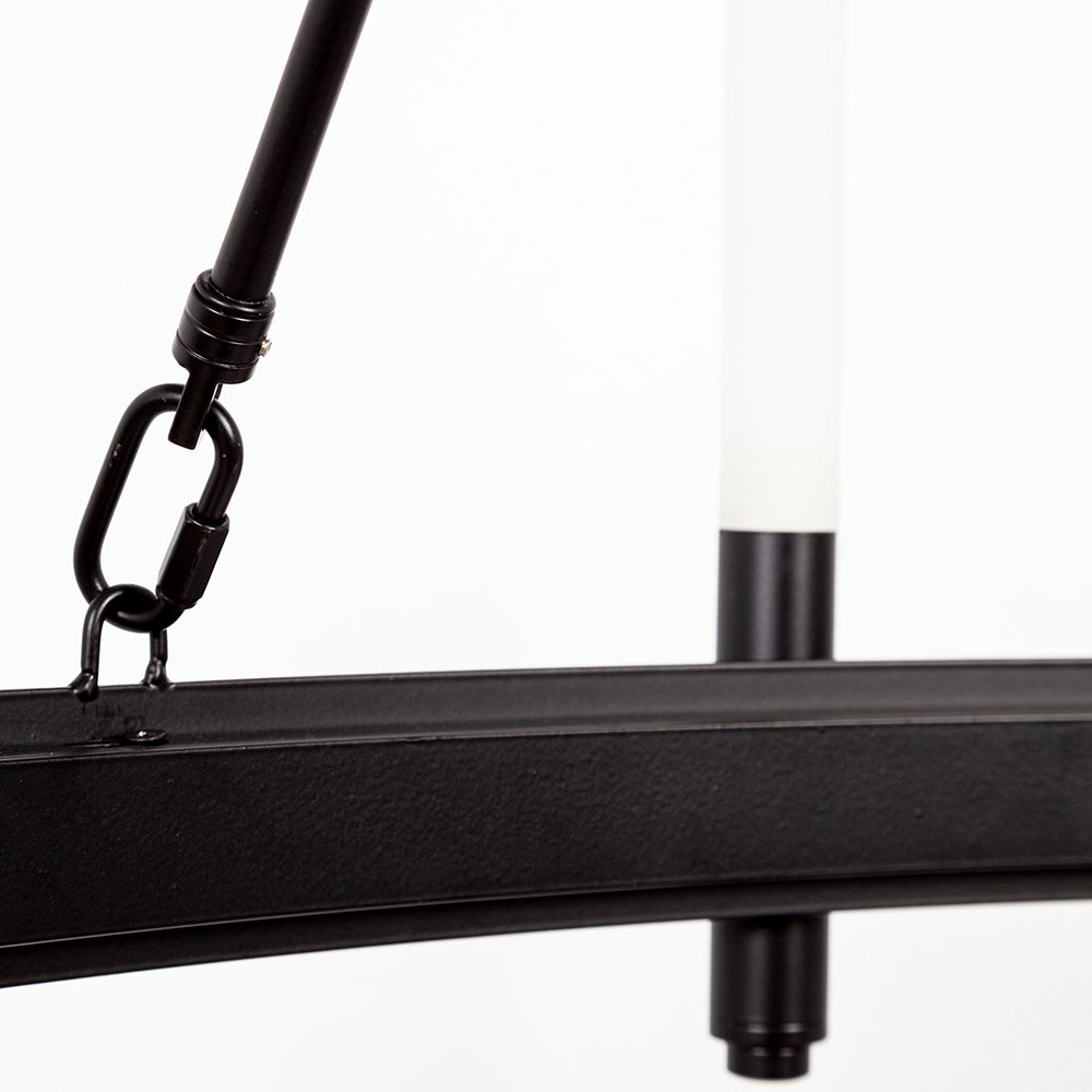 Mercana - Decamp I 47.2"x36.2" Black Metal Chassis Glass Tube Twelve Light Chandelier - 68594_CLOSEOUT view 6