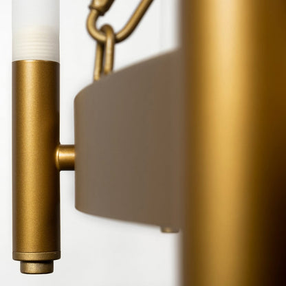 Mercana - Decamp II 47.2"x36.2" Gold Metal Chassis Glass Tube Twelve Light Chandelier - 68595_CLOSEOUT view 7