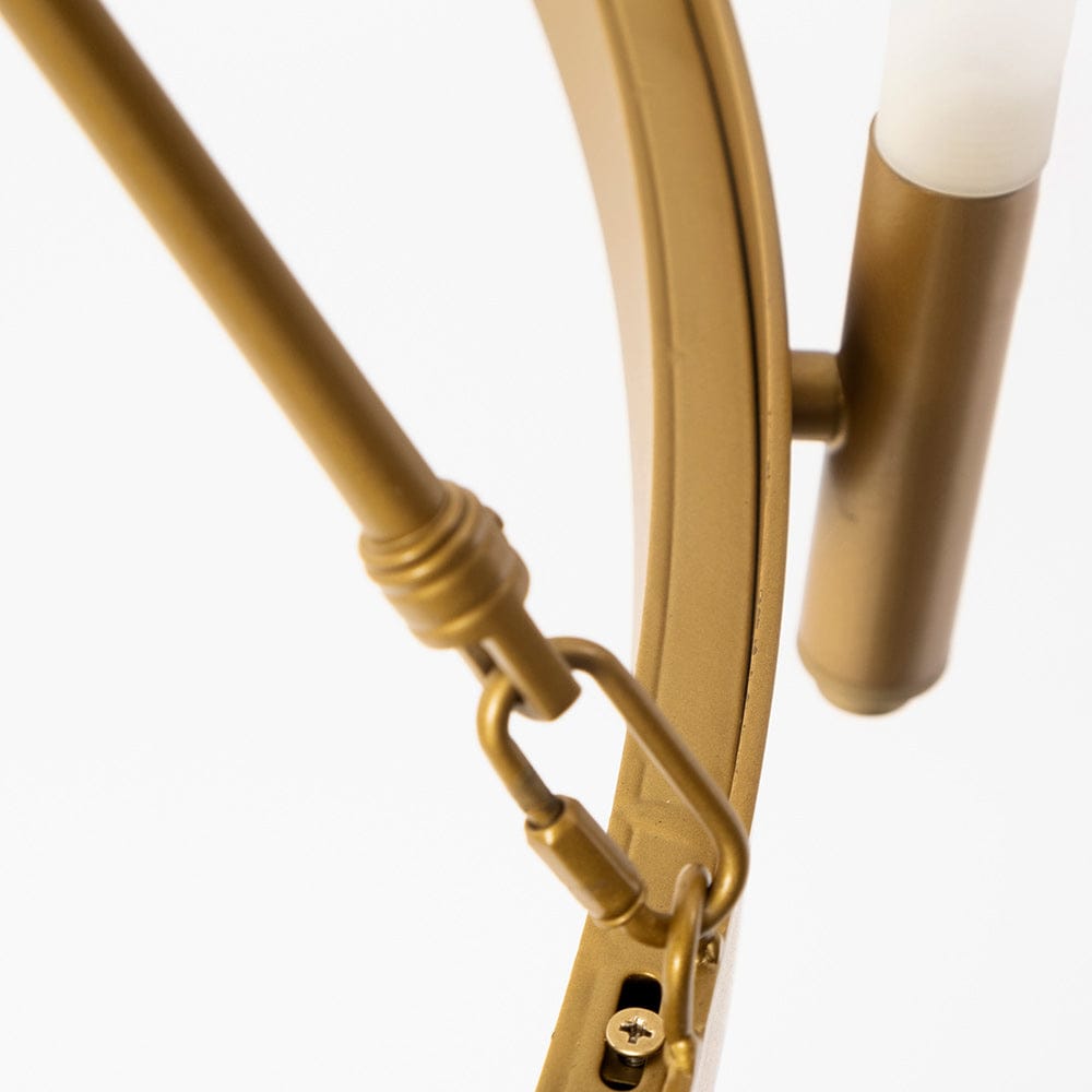 Mercana - Decamp II 47.2"x36.2" Gold Metal Chassis Glass Tube Twelve Light Chandelier - 68595_CLOSEOUT view 9